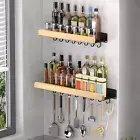 Spice Rack Organizer,Wall Mount Seasoning Shelf Hanger,Hanging Wall