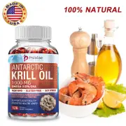 Antarctic Krill Oil 1000mg -with Omega-3 EPA, DHA, Astaxanthin and Phospholipids