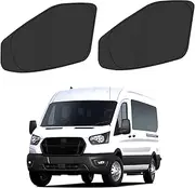 ULROLIT Front Side Window Sun Shade for 2015-2024 Fo-rd Transit Van High and Medium Roof Accessories, Foldable Window Sunshade Sun Visor Protector, Side Shades Sun Shield Blocks UV Ray Heat, Pack of 2