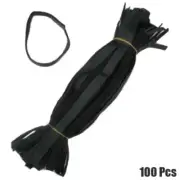 100 Pcs 12" Reusable Hook Loop Cable Ties Cord Wire Strap Wrap Holder Black
