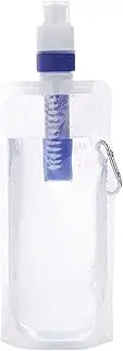 Foldable Water Bottle - Portable Water Purifier Bottle | 1000ml Purifier Water Bottle With Filter, Reusable Water Container, Outdoor Filtered Water Bag For Sport Camping Adventures