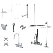 Kingston Brass Claw Foot Tub Faucet 7GPM Corrosion Resistant Polished Chrome