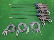 5pc Laparoscopic Bipolar Ruby Forceps 5mm with Cable Free Reusable Instruments
