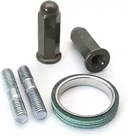 MCFPGFVKNA 4pc Scooter Muffler Exhaust Motorcycle Chinese Scooter Exhaust Studs Nuts Gasket Set Gy6 50cc 125cc 150cc Qmb139 Fit for Moto Shim