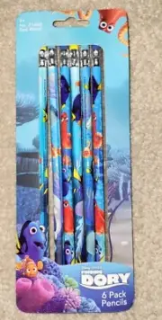 Disney Pixar Finding Dory No. 2 Lead Wood Pencils 6 Pack