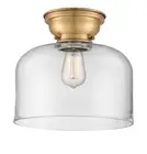 Innovations Lighting 623-1F-9-12-L Bell Semi-Flush Bell 12"W - Brass