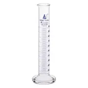 Eisco Labs 100ml Graduated Cylinder, Class A - Blue Graduations, Round Base