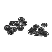 Snap Buttons, 19mm Copper Sew-on Press Button Fastener Black 50 Sets
