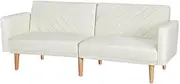 Sofa Bed 195CM Beige Faux Linen Comfortable Sleeper Couch Modern Furniture