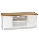 TV Cabinet 120x35x48 cm Solid Oak Wood Furniture Storage Living Room Moder 47059