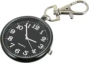[Holibanna] 1pc Pocket Watch Carabiner Clip Watch Smart Keyring Men Dice Fob Necklace Watch Watch Pin Carabiner Watch Lr927 Mini Batteries Clocks Clip on Nursing Watch Alloy Black