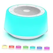 Noise Machine with 30 Soothing Sounds and 7 Colors Warm Night Light for White
