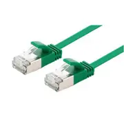 Dynamix PLSSG-C6A-0.5 Cat6A RJ45 Patch Lead - 50cm - Green S/FTP - Shielded - 10G - 34AWG - Ultra-Slim - Gold Plated - PoE 802.3af [PLSSG-C6A-0.5]
