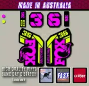 FOX style Factory 36 - 2021 Fork Decals Stickers Magenta/Charteuse Laminated