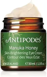 Antipodes Manuka Honey Skin Brightening Eye Cream For Dark Circles Under Eyes – Manuka Honey Cream to Target Blemishes & Puffy Eyes – Blemished Skin, Oily Skin & Acne Prone Skin – 30ml