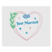 2 x 'Just Married' Microfibre Lens / Glasses Cleaning Cloths (LC00029225)