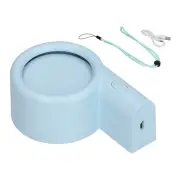 USB Handheld Mini Fan Portable Folding Fan Pocket Outdoor Small Fan Blue USB Cha