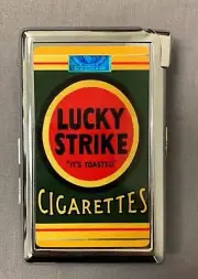Vintage Cigarette Ad Image Case with lighter ID Holder Wallet