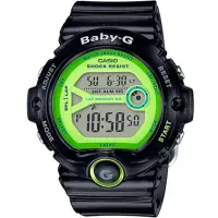 在飛比找博客來優惠-【CASIO】BABY-G 慢跑運動女孩休閒錶-黑X綠( B