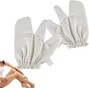 Garshana Gloves Raw Silk, Raw Silk Gloves Garshana for Massage, Exfoliating Bath Massage Scrubbing Glove, Spa Bath Scrubbing Dry Brushing Gloves for Women & Men (2PC)
