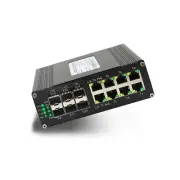 Industrial 10G Ethernet PoE Switch, 2*10G SFP + Slot+4*Gigabit SFP Slot +8*RJ...