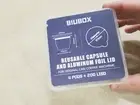 BiuBox Reusable Capsules & Foil Lid for Nespresso (4 Pods 200 Lids)