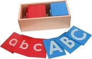 YARNOW 1Set Montessori Alphabet Board with Sandpaper Letters Wooden Language Learning Tool for Classroom and Home Use Enhancing Language Skills and Interactive Play