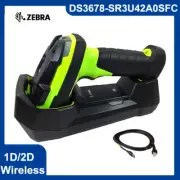 Zebra DS3678-SR3U42A0SFC Cordless Bluetooth 2D USB Barcode Scanner with Cradle