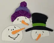 SNOWMAN HEAD “PRE-MADE” Die-Cut Set (11pc)Winter•Holiday •Christmas•Card Making•