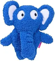 DAFORERAL Plush Squeaky Dog Toy, Interactive Animal Shape Chew Toy with BB Sound and Crinkle Paper for Small and Medium Dogs, Soft Durable Fabric (elephant)