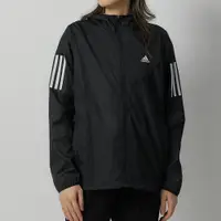 在飛比找蝦皮商城優惠-Adidas 女 黑 運動 休閒 口袋 反光 連帽外套 外套