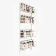 Practa Solutions White Adjustable Spice Rack