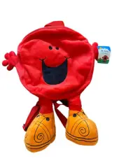 Mr Noisy Character Plush Red Backpack Mr Men School Bag