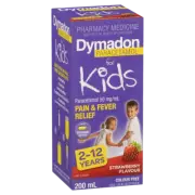 Dymadon for Kids 2-12 Years Oral Liquid 200mL - Strawberry Flavour Paracetamol