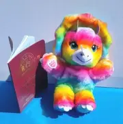 BUILD A BEAR Rainbow Triceratops Mini Beans Dino Bean & Holiday Passport BNWT