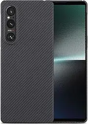 [Jarttarn] Ultra-Thin and Lightweight Rare 600D Aramid Carbon Fiber case Compatible with Sony Xperia 1 V 5G Phone Protective Cover