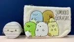 【震撼精品百貨】角落生物 SUMIKKO GURASHI~SAN-X 隨身刺繡化妝包/拉鍊收納包-家族咖啡#72683