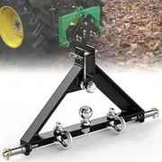 3 Point Hitch Receiver with 2" Ball Hitch and 2-5/16" Ball Hitch Black Quick Hitch Compatible
