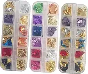 FOMIYES 3 Pack Colorful Double-Sided Nail Foil Stickers Manicure Women's Nail Art Foil Paper for Parties