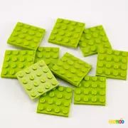 Lot of 10 Genuine LEGO Lime Green 4x4 Stud Dots 3031 Flat Base Plates Brick Part