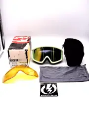 ELECTRIC SNOW GOGGLES EGB2 ALLIED GREEN NEW IN BOX GREY GOLD CHROME + BONUS LENS