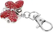[ANDRESLAD] Keyring Pocket Watch Bracelet for Women Classical Pocket Watch Watch Rose Gold Watch Women Keychain Watch Ladies Key Chains for Fitness Watch Red