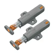 Effortless Access Push to Open Cabinet Latch Set of 2 Grey Door Catches