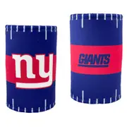 2x NFL New York Giants 11.5cm Stubby Can/Bottle Beverage Storage Sleeve Holder