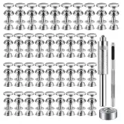 128 Pieces (32 Sets) Snap Fastener Kit Tool 5/8 inches (15mm) Snap Button kit...