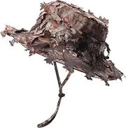 [Huakunda] Men's Boonie Hat Wide Brim Camouflage Rounded Hats Foldable Sun Hat for Camping Tactical Paintball Hunting