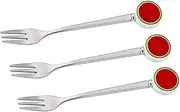 PEPLAYTAL 3pcs Reusable Watermelon Pattern Forks Dessert Forks Lovely Fruit Utensils for Cakes Mixing Serving Friends