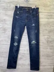 American Eagle Mens Jeans 31x34 Destroyed Dark Wash Slim Fit Next Level Flex