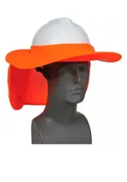 LOT OF 5 - Chill-Its ERGODYNE 6660 Hard Hat Brim W/Shade HI-VIS Orange