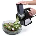 Professional SaladShooter Slicer Shredder with Interchangeable Cones Black